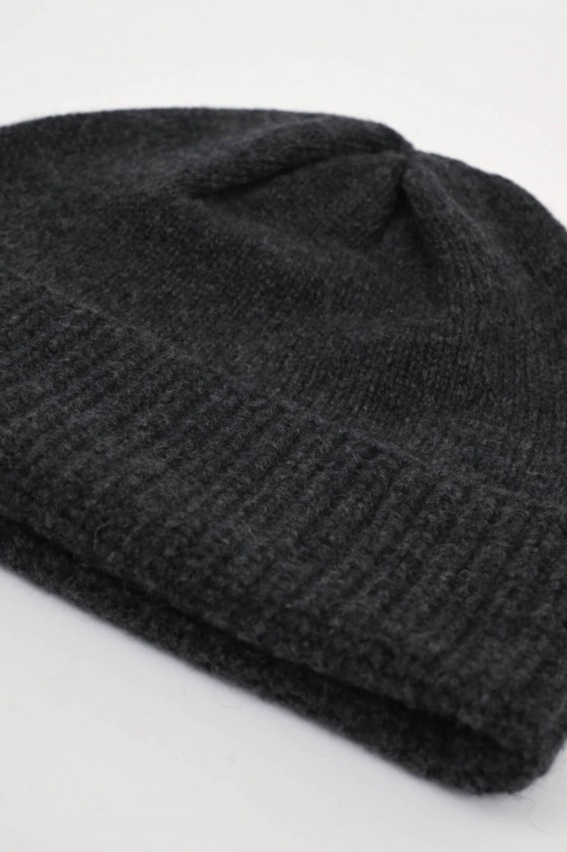 1868 Cashmere Mütze in Anthrazit