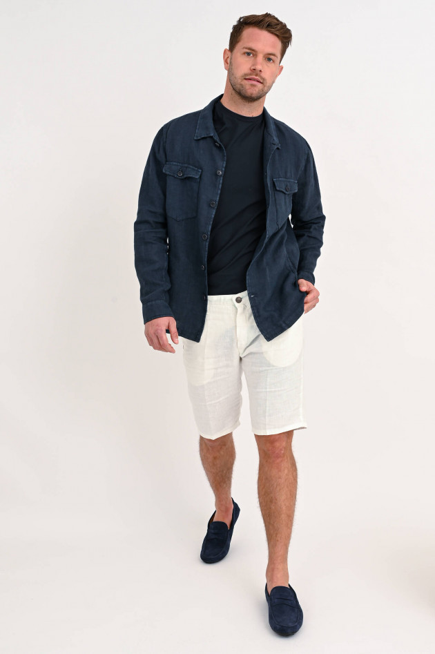 1868 Leinen-Overshirt in Navy