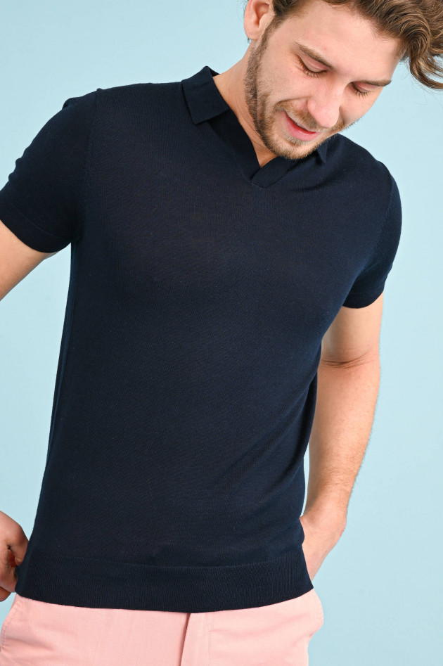 1868 Merino Polo-Shirt in Navy