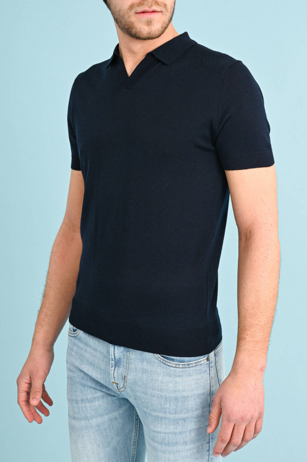 1868 Merino Polo-Shirt in Navy