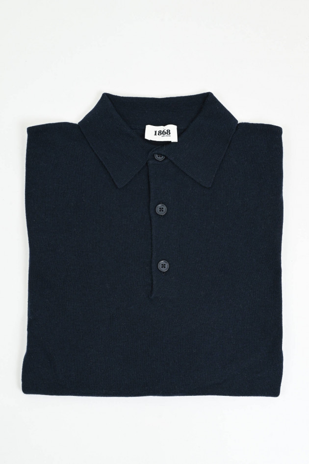 1868 Poloshirt aus Baumwoll-Mix in Marine