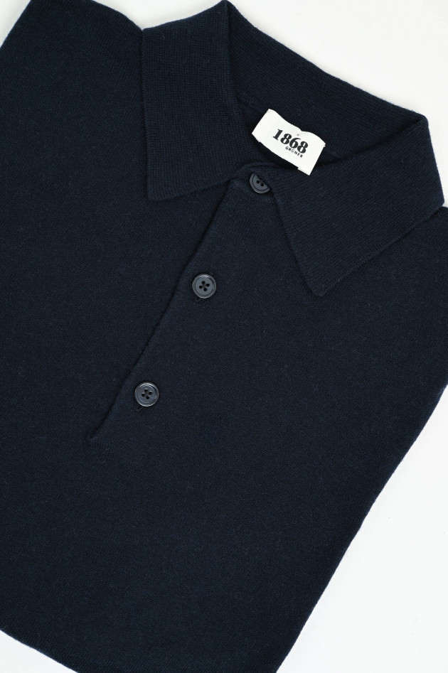 1868 Poloshirt aus Baumwoll-Mix in Marine