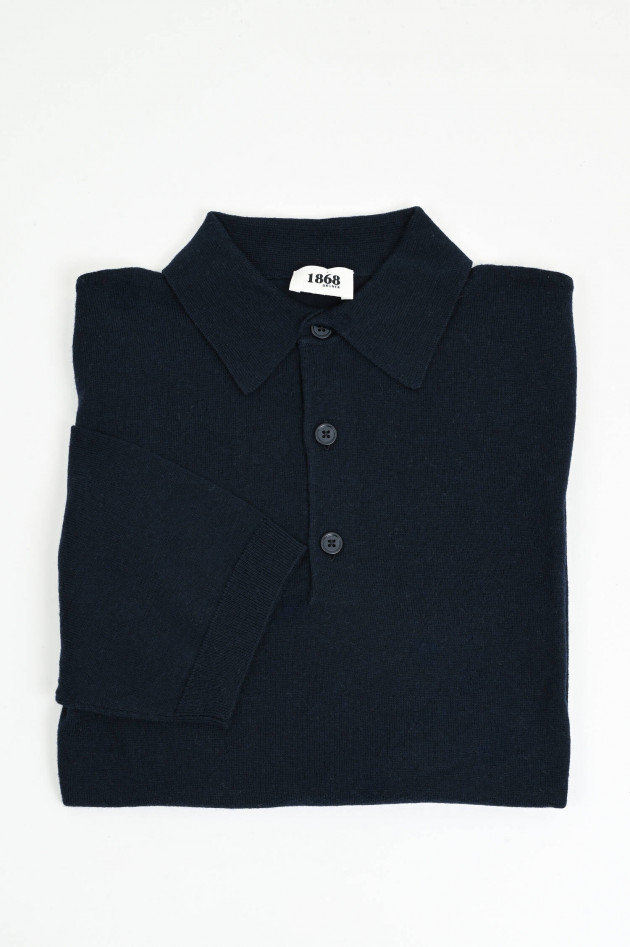 1868 Poloshirt aus Baumwoll-Mix in Marine