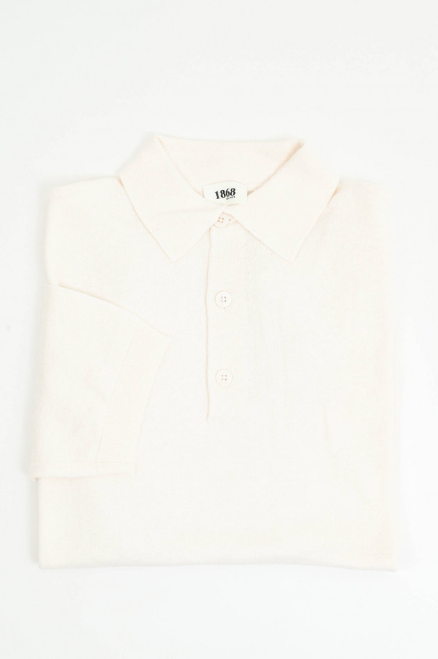 1868 Poloshirt aus Baumwoll-Mix in Creme