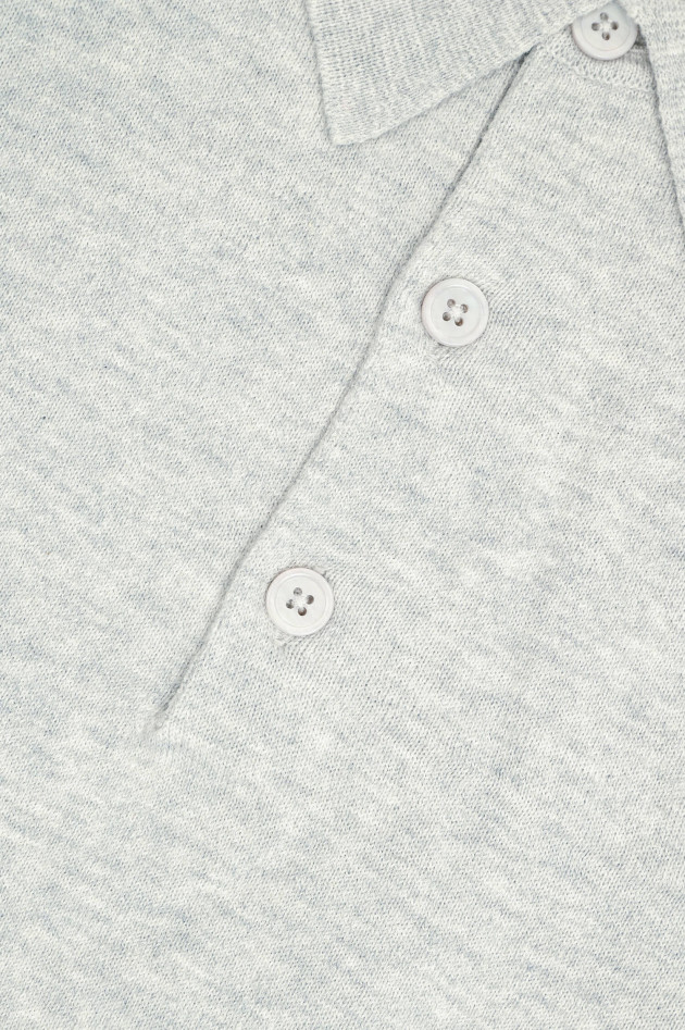 1868 Poloshirt aus Baumwoll-Mix in Hellgrau