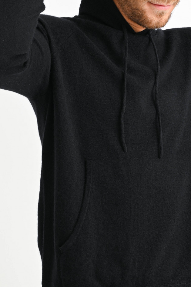 1868 Cashmere Hoodie in Schwarz