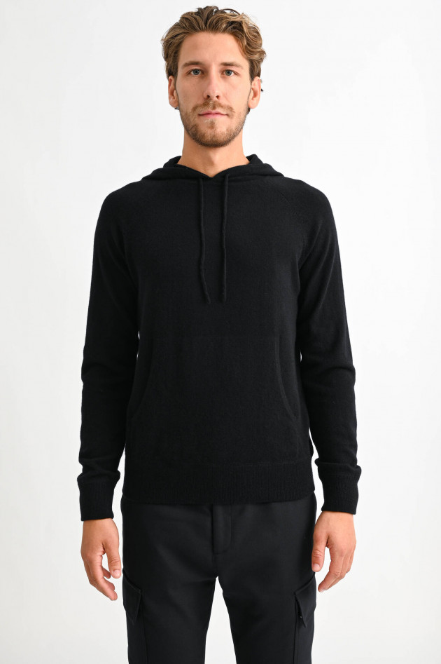 1868 Cashmere Hoodie in Schwarz