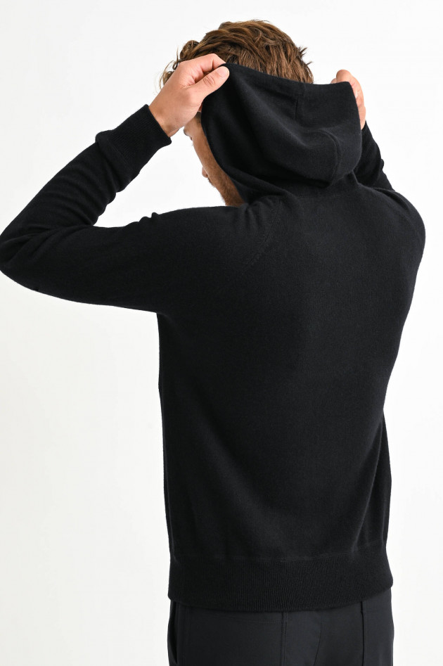 1868 Cashmere Hoodie in Schwarz