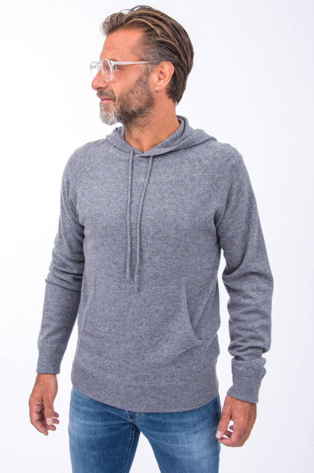 1868 Cashmere Hoodie in Mittelgrau