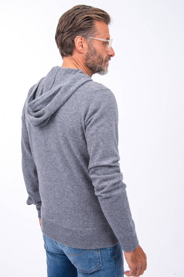 1868 Cashmere Hoodie in Mittelgrau