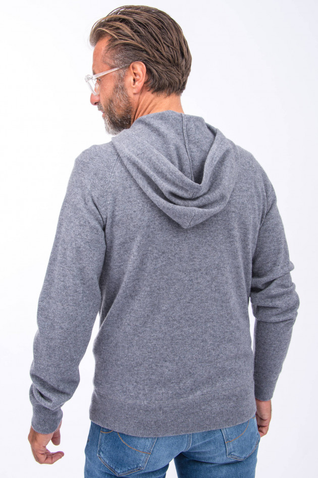 1868 Cashmere Hoodie in Mittelgrau