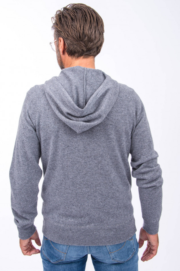 1868 Cashmere Hoodie in Mittelgrau