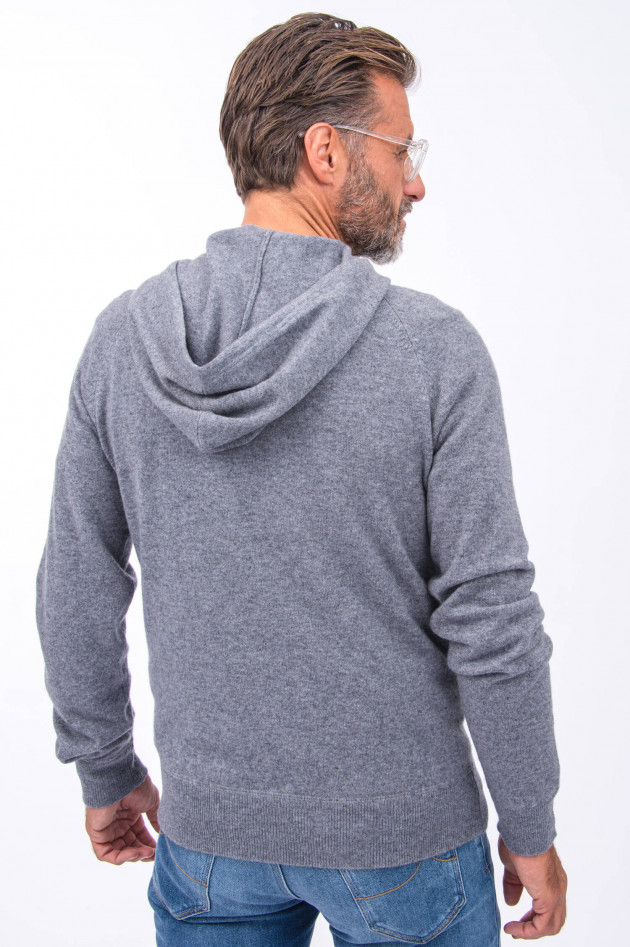 1868 Cashmere Hoodie in Mittelgrau