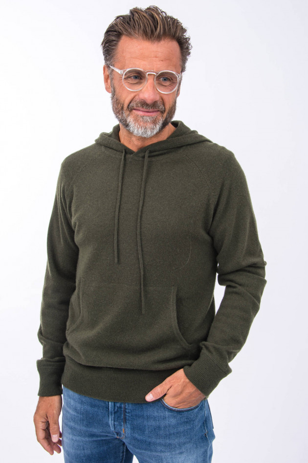 1868 Cashmere Hoodie in Oliv