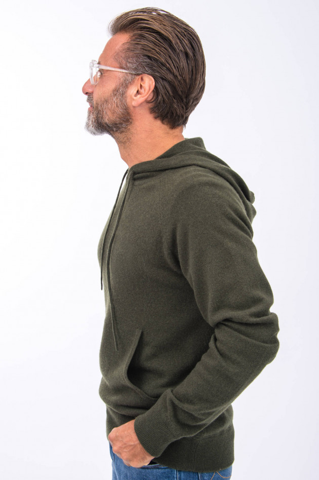 1868 Cashmere Hoodie in Oliv