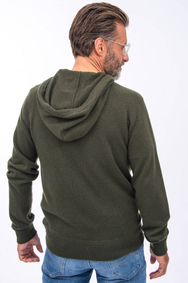 1868 Cashmere Hoodie in Oliv