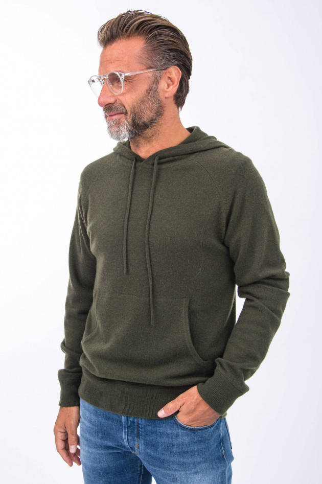 1868 Cashmere Hoodie in Oliv