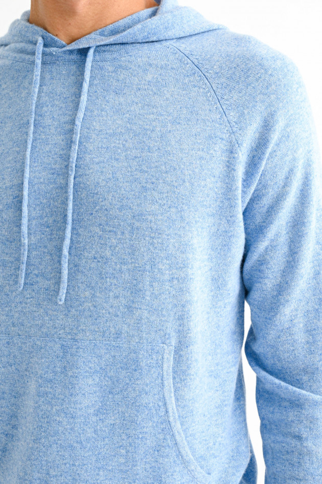 1868 Cashmere Hoodie in Hellblau