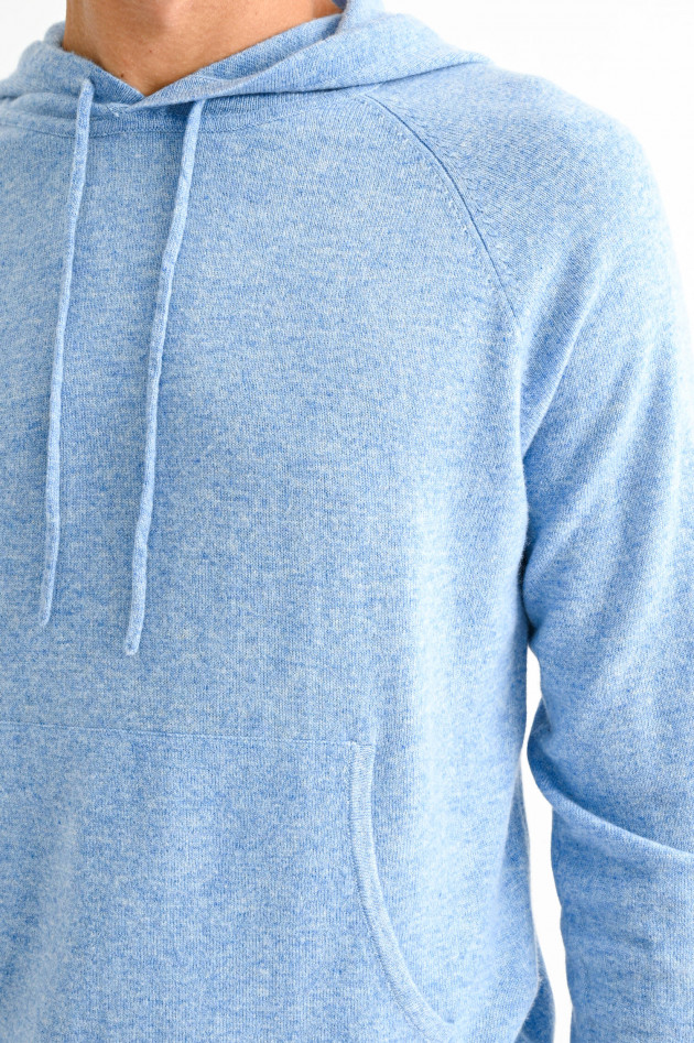 1868 Cashmere Hoodie in Hellblau