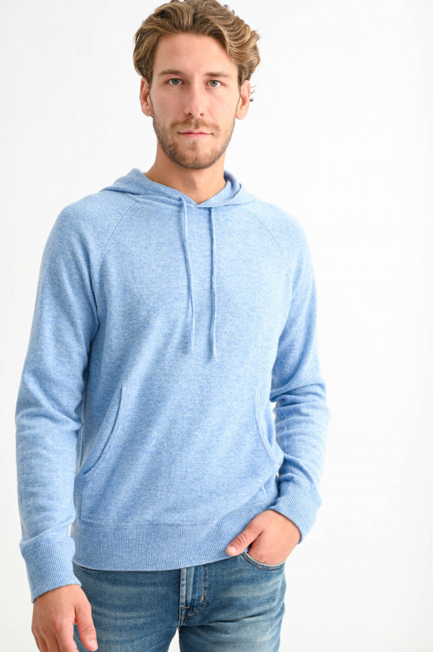 1868 Cashmere Hoodie in Hellblau