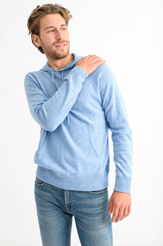 1868 Cashmere Hoodie in Hellblau