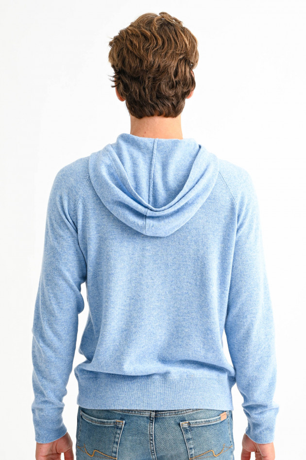 1868 Cashmere Hoodie in Hellblau