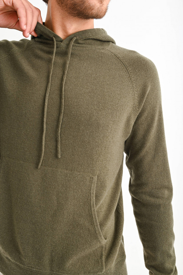 1868 Cashmere Hoodie in Oliv