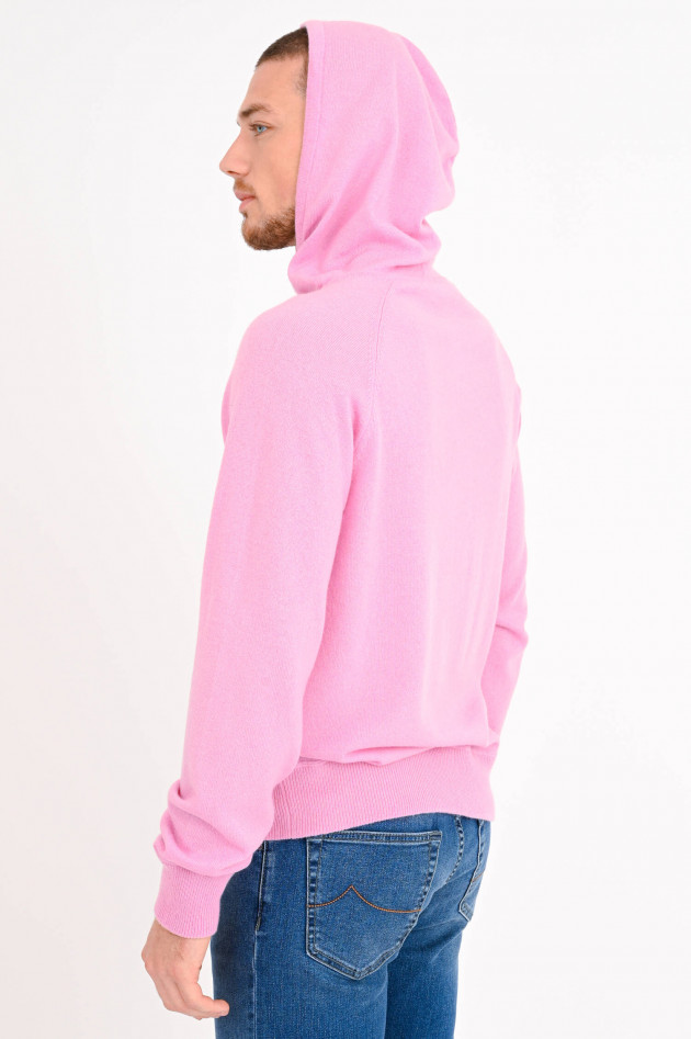 1868 Hoodie aus Cashmere in Rosa