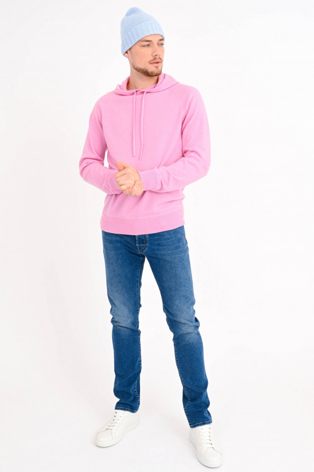 1868 Hoodie aus Cashmere in Rosa