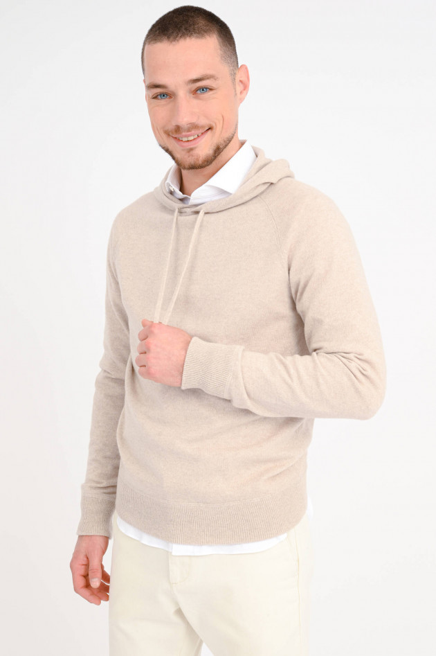 1868 Hoodie aus Cashmere in Beige