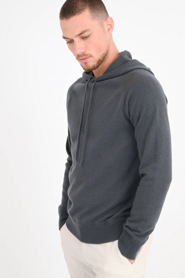 1868 Hoodie aus Cashmere in Olivgrau