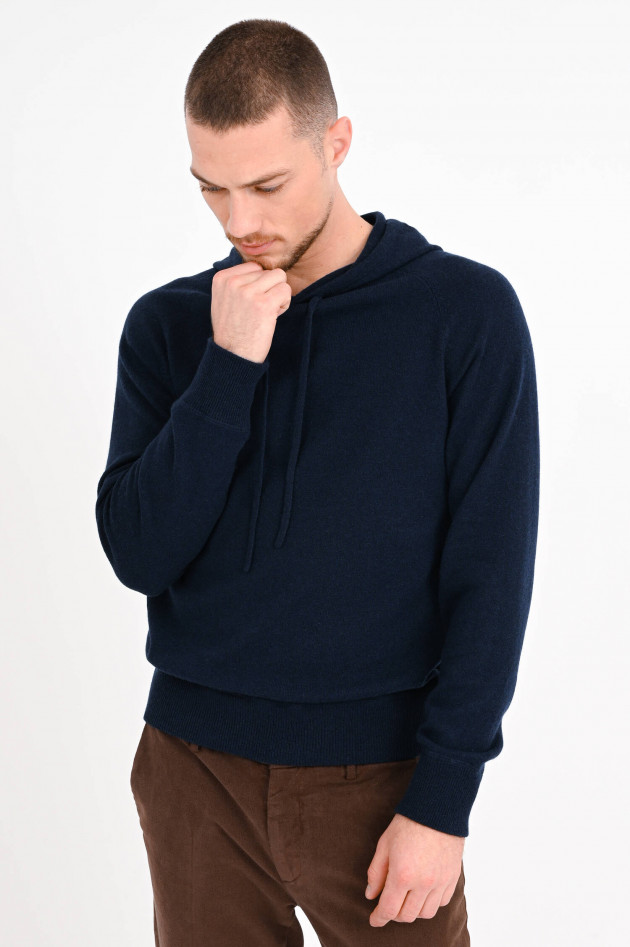 1868 Hoodie aus Cashmere in Navy