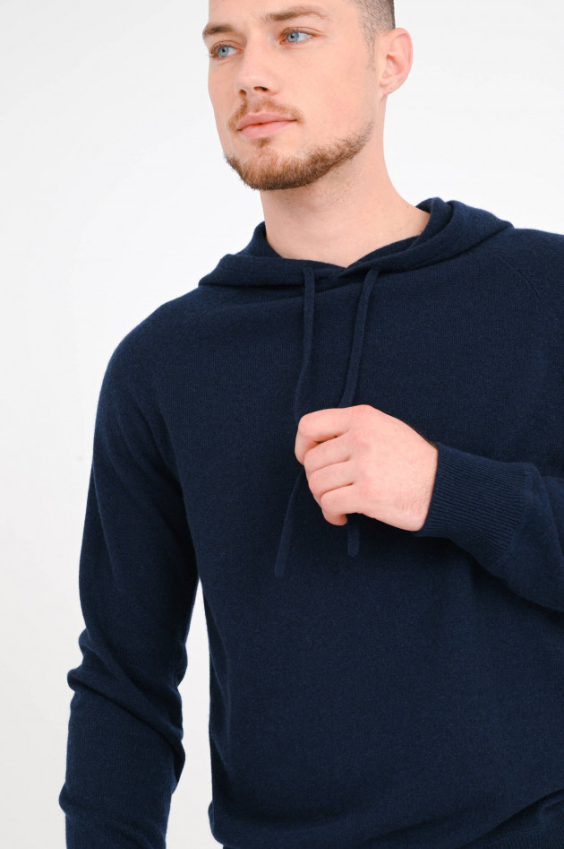 1868 Hoodie aus Cashmere in Navy