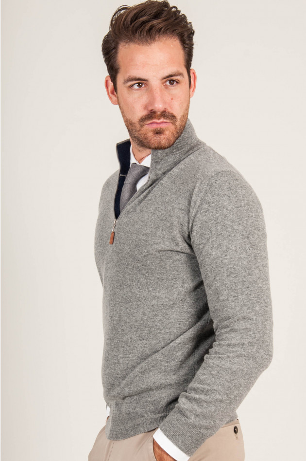 1868 Zipp - Pullover in Grau