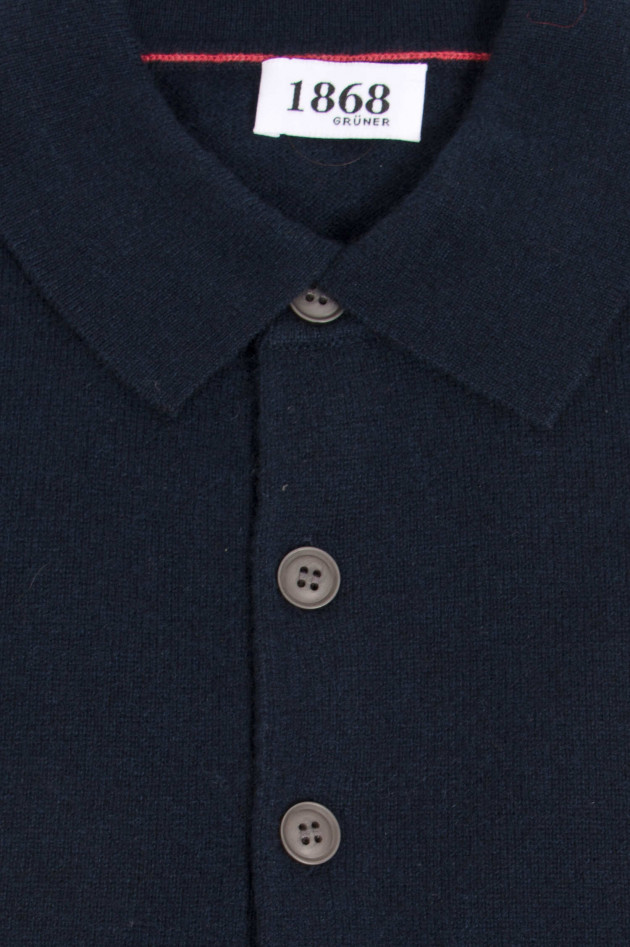 1868 Cashmere Strickpolo in Navy