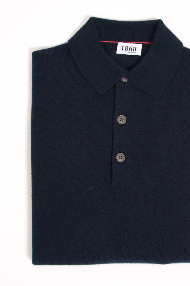 1868 Cashmere Strickpolo in Navy