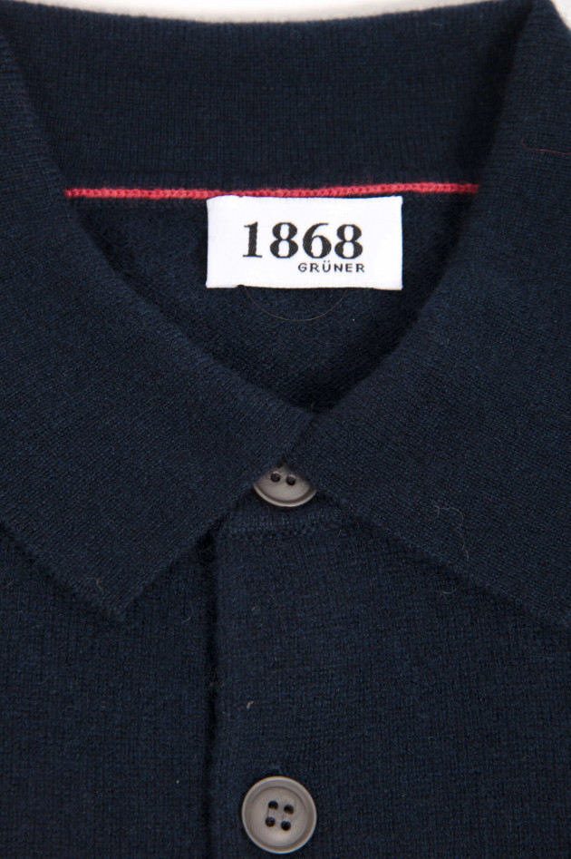 1868 Cashmere Strickpolo in Navy