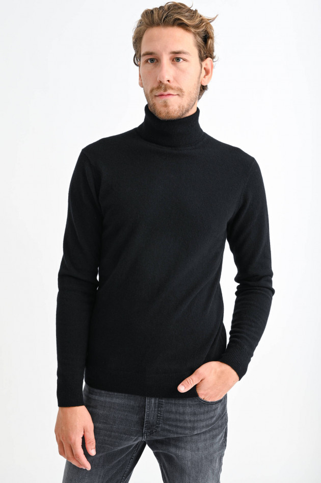 1868 Cashmere Rollkragenpullover in Schwarz