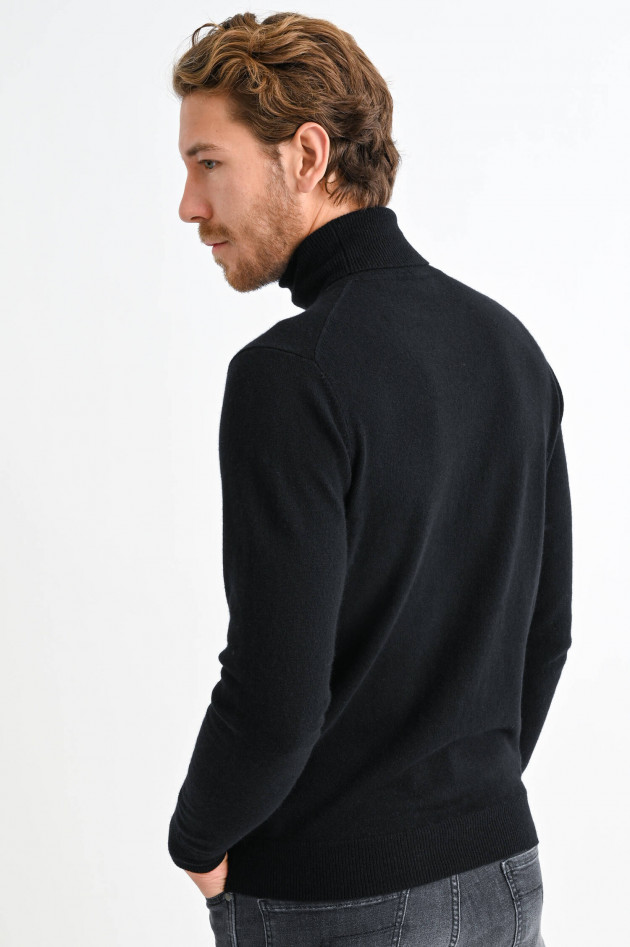1868 Cashmere Rollkragenpullover in Schwarz