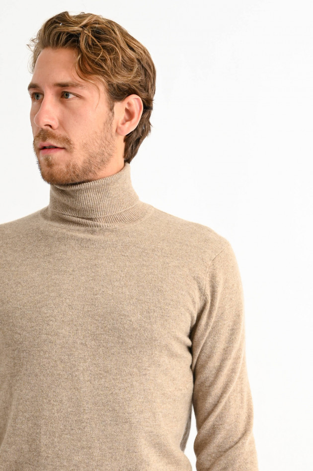 1868 Cashmere Rollkragenpullover in Taupe