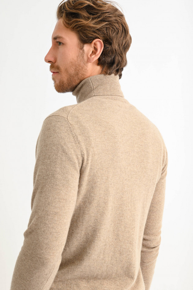 1868 Cashmere Rollkragenpullover in Taupe