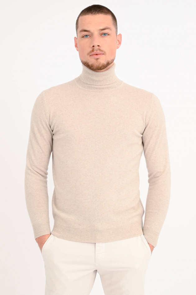 1868 Cashmere Rollkragenpullover in Beige