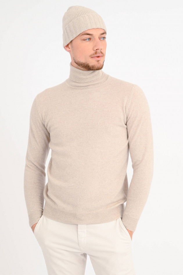 1868 Cashmere Rollkragenpullover in Beige