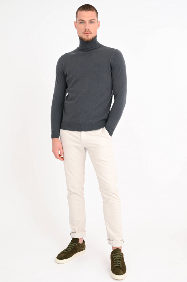 1868 Cashmere Rollkragenpullover in Olivgrau