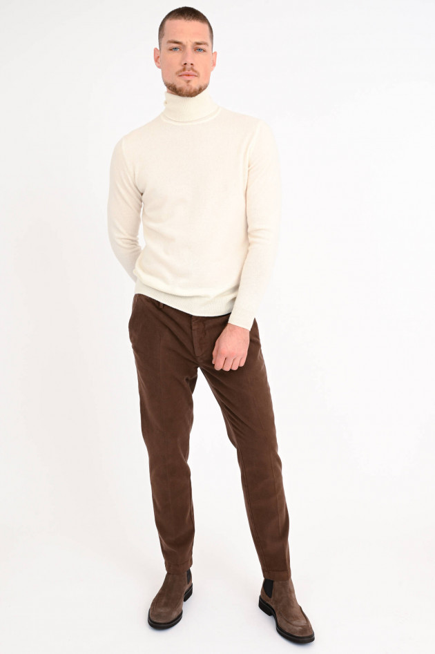 1868 Cashmere Rollkragenpullover in Creme