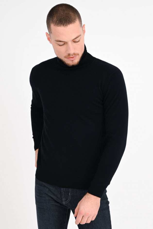 1868 Cashmere Rollkragenpullover in Schwarz