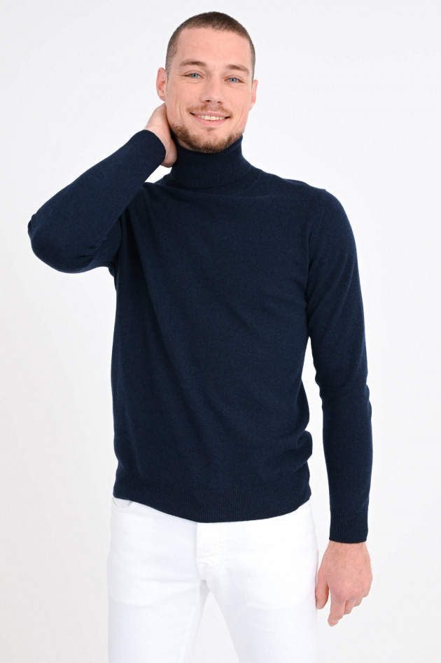 1868 Cashmere Rollkragenpullover in Navy