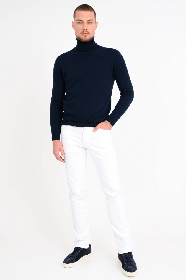 1868 Cashmere Rollkragenpullover in Navy