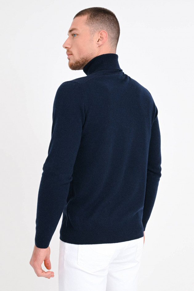 1868 Cashmere Rollkragenpullover in Navy