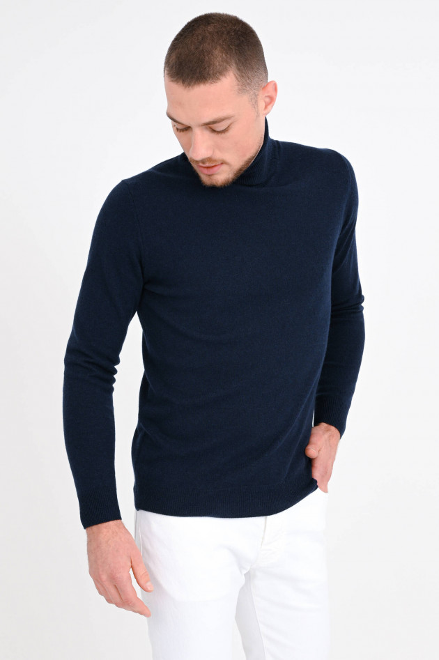 1868 Cashmere Rollkragenpullover in Navy